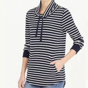 J.CREW Striped Blue White Nautical Top Cotton Waffle Knit Sweater G9196